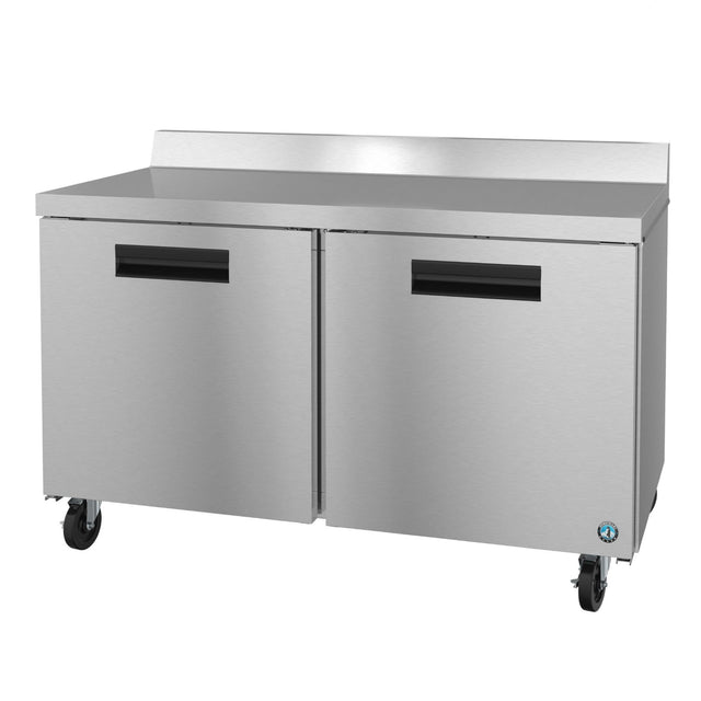 Stainless steel WF60A Steelheart Series Worktop Freezer with two doors on wheels