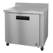 Stainless steel Hoshizaki Steelheart Series worktop refrigerator on wheels for commercial use