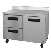 Stainless Steel Hoshizaki Steelheart Series Worktop Refrigerator with drawers and wheels