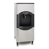 Stainless steel Ice-O-Matic CD40022 floor model ice dispenser with 120 lb ice storage capacity