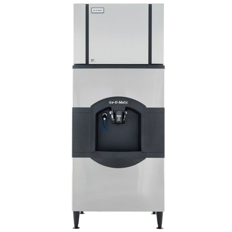 Commercial Ice-O-Matic CD40030 Ice Dispenser with stainless steel finish and 180 lb storage capacity