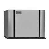Stainless steel Ice-O-Matic CIM0530HA modular cube ice maker with black trim accents