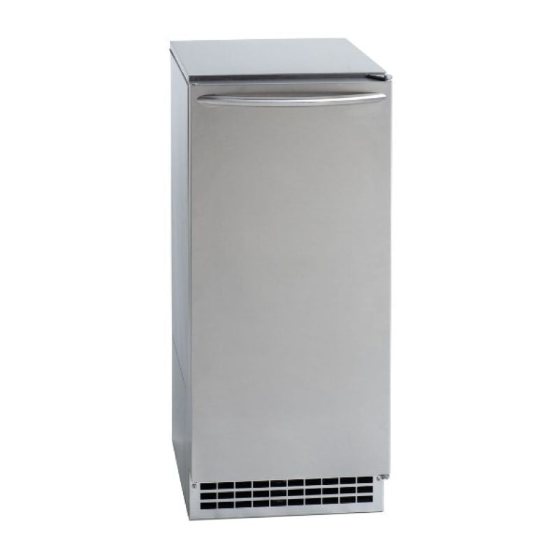 Stainless steel Ice-O-Matic GEMU090 ice maker with front ventilation for chewable ice crystals