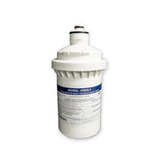 White water filter cartridge with blue label for Ice-O-Matic Water Filter Manifold