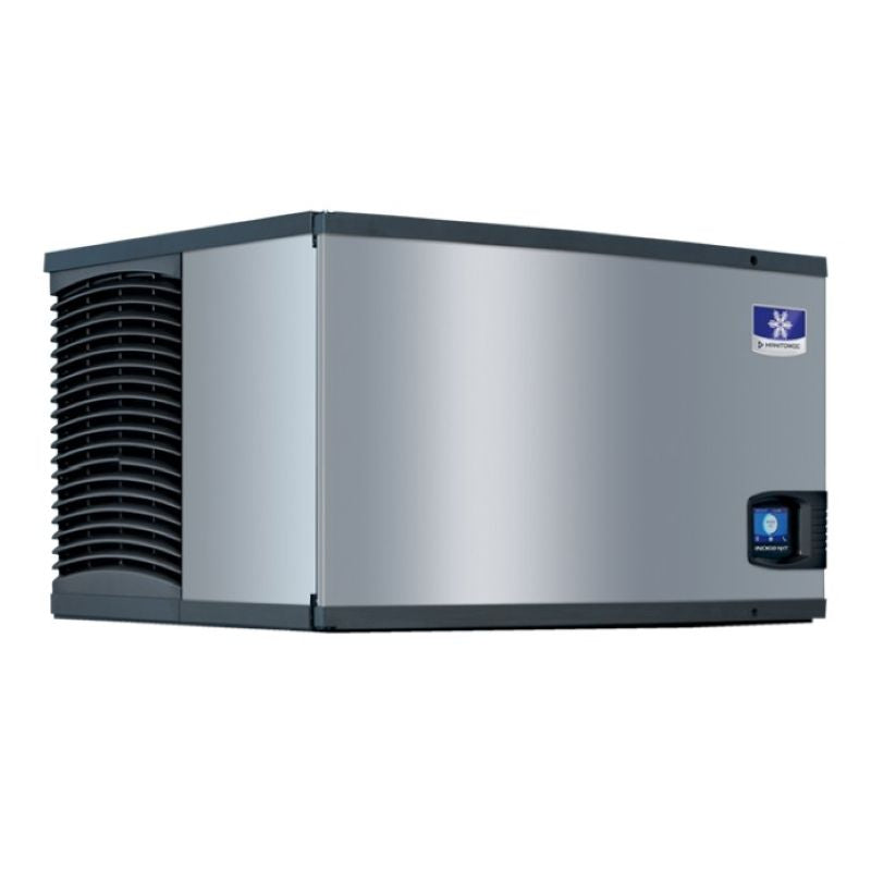 Stainless steel manitowoc IDT0300A series ice maker with black ventilation panel