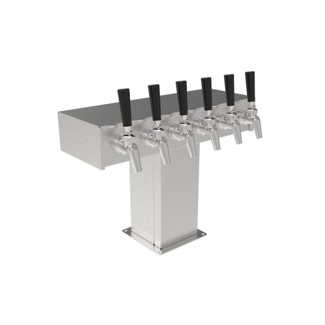 Perlick 3780-6BPC Tee Draft Beer Tower Air-cooled (6) Faucets