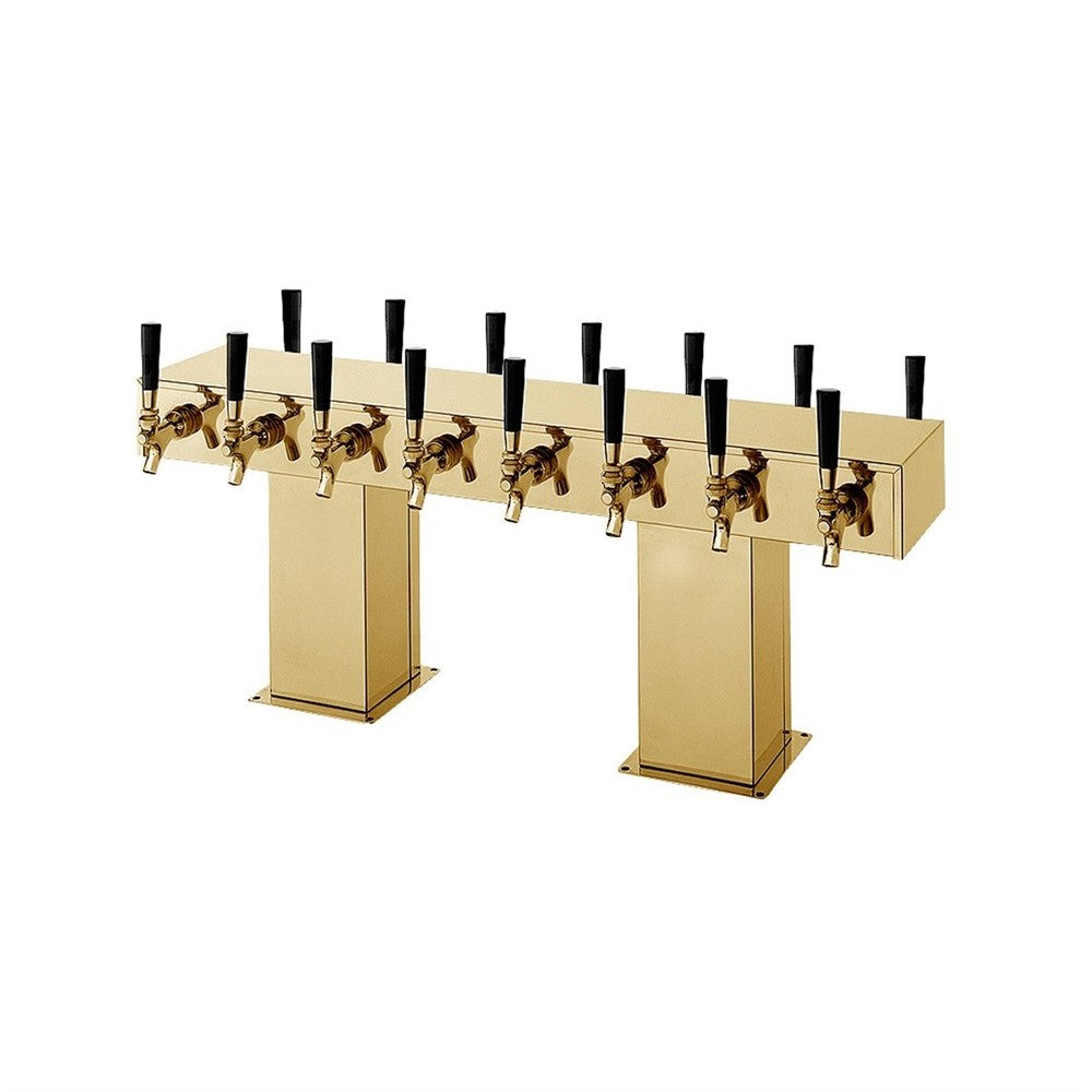 Perlick 4006-10BX10BTF Back-to-Back Bridge Tee Draft Beer Tower Countertop 29-5/16"W X 12-15/16"H