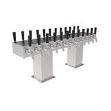 Perlick 4006-12BX12BPC Back-to-Back Bridge Tee Draft Beer Tower Countertop 35-7/8"W X 12-15/16"H