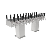 Perlick 4006-12BX12BPC Back-to-Back Bridge Tee Draft Beer Tower Countertop 35-7/8"W X 12-15/16"H