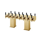 Perlick 4006-16BX16BTF Back-to-Back Bridge Tee Draft Beer Tower Countertop 47-13/16"W X 12-15/16"H
