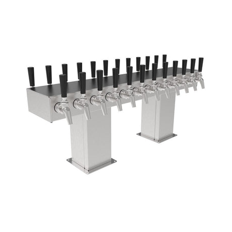 Perlick 4006-8BX8B4 Back-to-Back Bridge Tee Draft Beer Tower Countertop Extra High