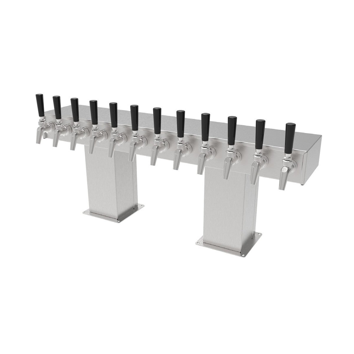 Perlick 4006S12BPC Wide Base Tee Draft Beer Tower Countertop 35-3/4"W X 12-15/16"H