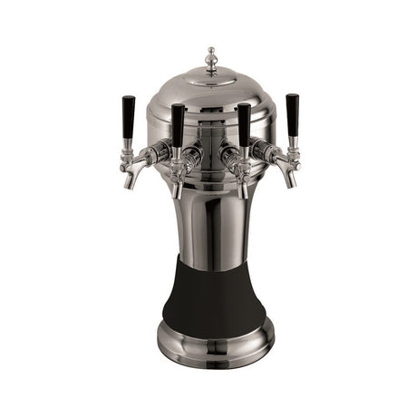 Perlick 4056BK4BPC Roma Draft Beer Tower Countertop 8-1/8" Diameter X 20-1/2"H