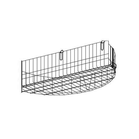 Semi-circular wire storage basket with vertical bars for Perlick glass rack