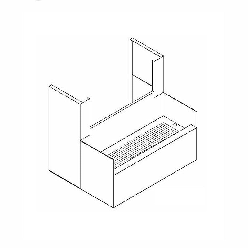 Perlick 7055A Underbar Glass Rack Storage Unit Open Top 24"W X 24"D X 36-1/2"H