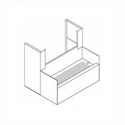 Perlick 7055A Underbar Glass Rack Storage Unit Open Top 24"W X 24"D X 36-1/2"H