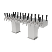 Perlick B2BT10PC Back-to-Back Bridge Tee Draft Beer Tower Accommodates (10) Faucets On Each Side (faucets Sold Separately)