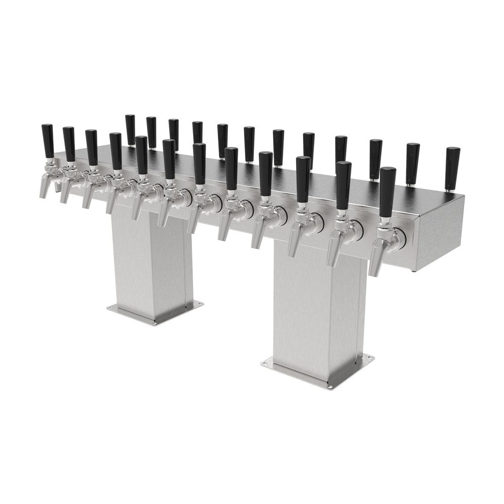 Perlick B2BT8PC Back-to-Back Bridge Tee Draft Beer Tower Accommodates (8) Faucets On Each Side (faucets Sold Separately)