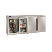 Perlick BBRN80 Narrow Door Refrigerated Back Bar Cabinet Four-section 80"W
