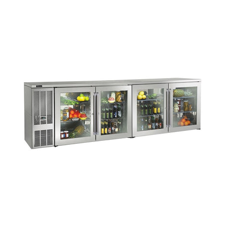 Perlick BBS108_SSRGDC Refrigerated Back Bar Cabinet Four-section 108"W