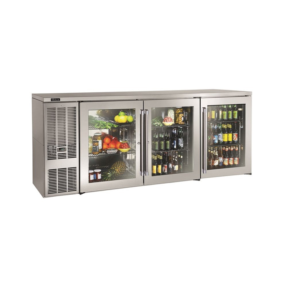 Perlick BBS84_BRSDC Refrigerated Back Bar Cabinet Three-section 84"W