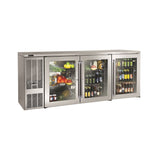Perlick BBS84_BRSDC Refrigerated Back Bar Cabinet Three-section 84"W