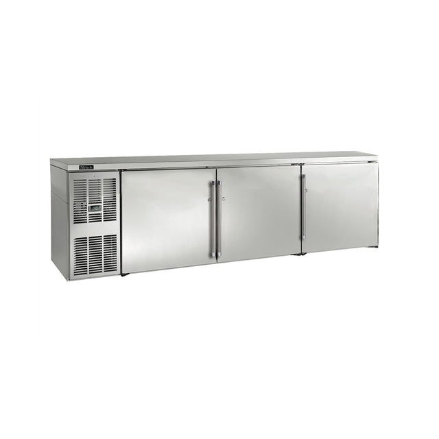 Perlick BBSLP84_BLSDC Low Profile Refrigerated Back Bar Cabinet Three-section