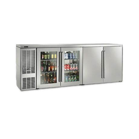 Perlick BBSN92 Narrow Door Refrigerated Back Bar Cabinet Four-section 92"W