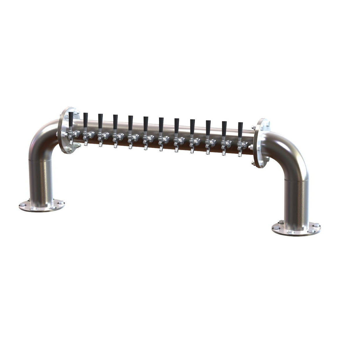 Perlick BP-8R Pass-Thru Brew Pipe Draft Beer Tower Beer Leads Right Accommodates (8) Faucets (faucets Sold Separately)