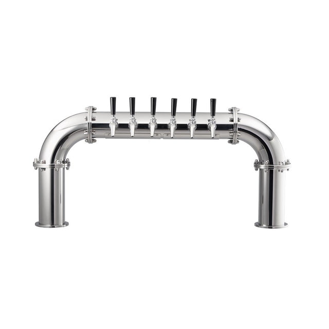 Perlick BP-HL-6L Brew Pipe Draft Beer Tower Beer Leads Left Accommodates (6) Faucets (faucets Sold Separately)