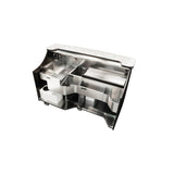 Perlick MOBS-66TE-S Signature Series Mobile Bar With Hand Sink 66" Total Bartending Width