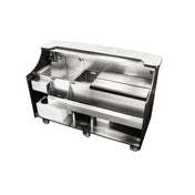 Perlick MOBS-66TS-S Mobile Bar With Hand Sink 66" Total Bartending Width