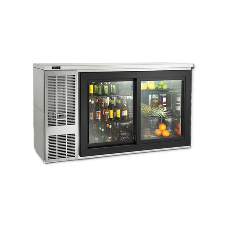 Perlick SDBS60 Sliding Door Refrigerated Back Bar Cabinet Two-section 60"W