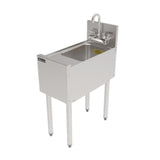 Perlick TSF12DS TSF Series Underbar Wet Waste Sink Unit 12"W X 24"D 10" Wide X 14" Front-to-back X 9-1/4" Deep 18 Gauge Stainless Steel Sink