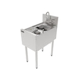 Perlick TSF14PS-SRT TSF Series Underbar Prep Sink 14" W X 24" D X 36" H With Sink Bowl (9.75"W X 10.5" FTB X 6" D)