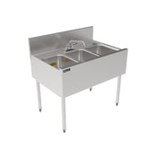 Perlick TSF36M3 TSF Series Underbar Multi-tank Sink Unit Three 18 Gauge Stainless Steel Compartment