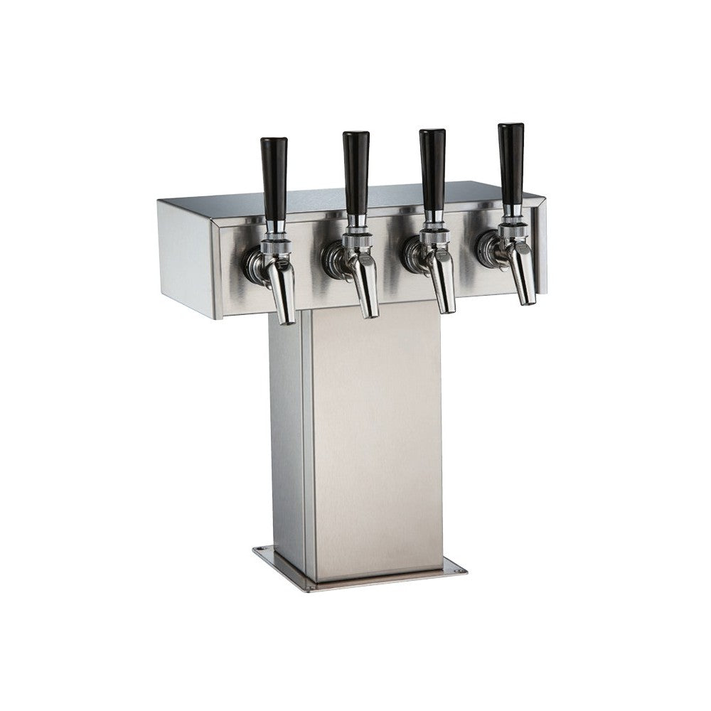 Perlick TT3SS Tee Draft Beer Tower Accommodates (3) Faucets (faucets Sold Separately)