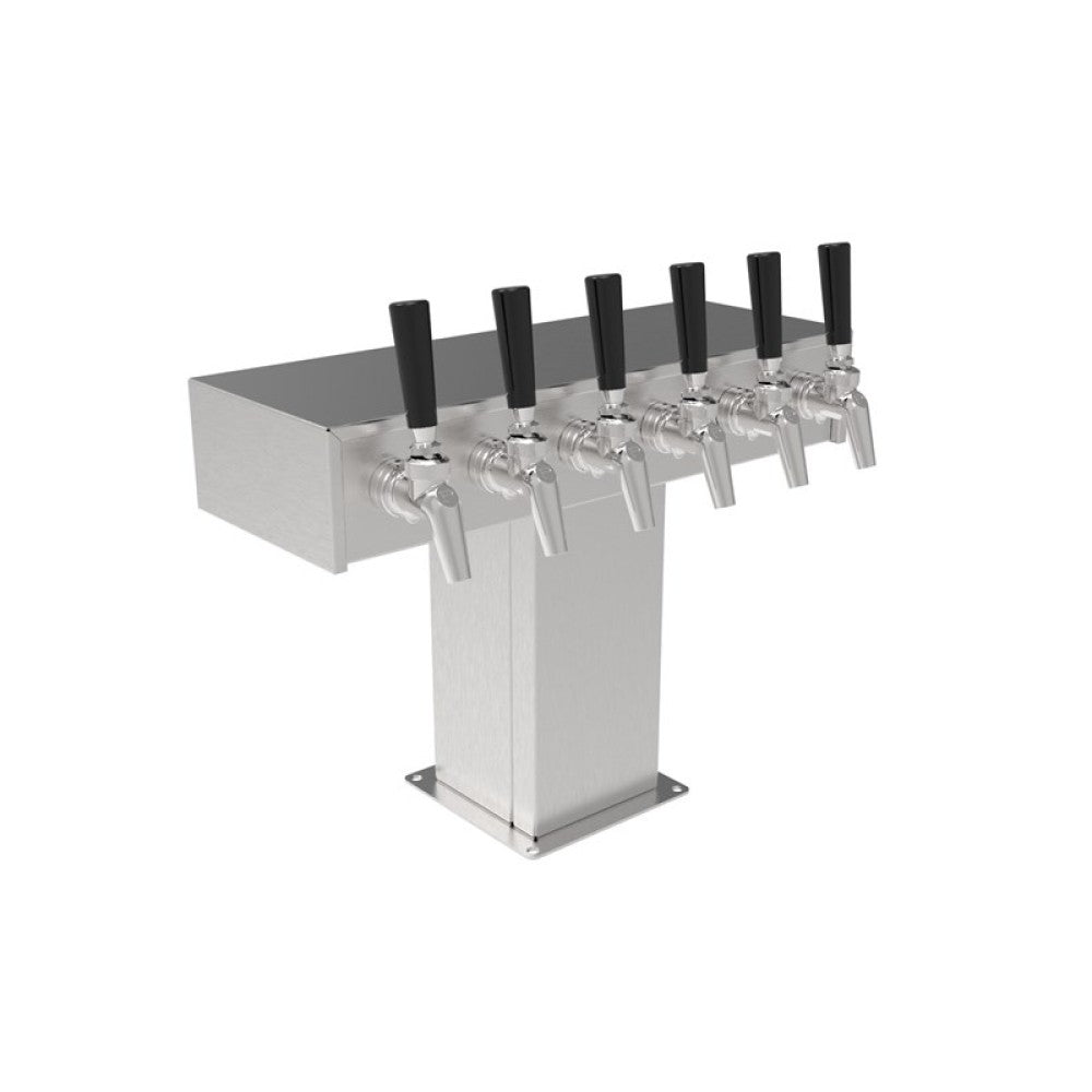 Perlick TT6PC Tee Draft Beer Tower Accommodates (6) Faucets (faucets Sold Separately)