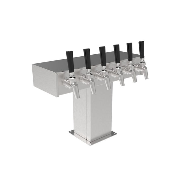 Perlick TT6PC Tee Draft Beer Tower Accommodates (6) Faucets (faucets Sold Separately)
