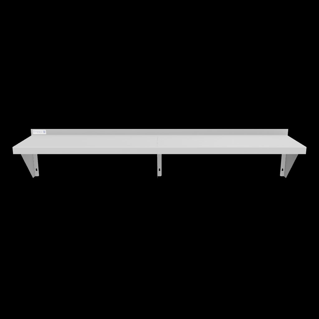 Empura Stainless 1260WS18G Wall Mount Storage Shelf 60"W X 12"D X 13"H Standard Duty