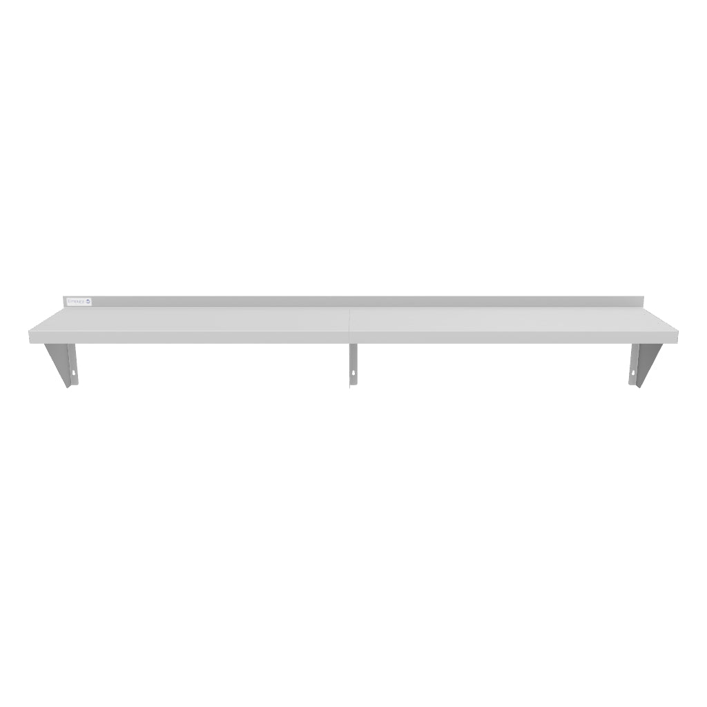 Empura Stainless 1272WS18G Wall Mount Storage Shelf 72"W X 12"D X 13"H Standard Duty