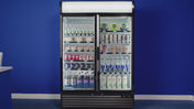 Commercial glass door merchandiser by Empura for restaurants, cafes, and stores
