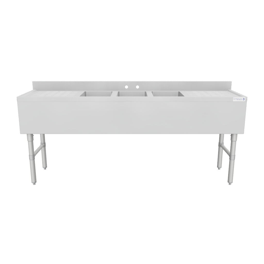 Empura Stainless EB3B101410LR19 Underbar Sink 3D View