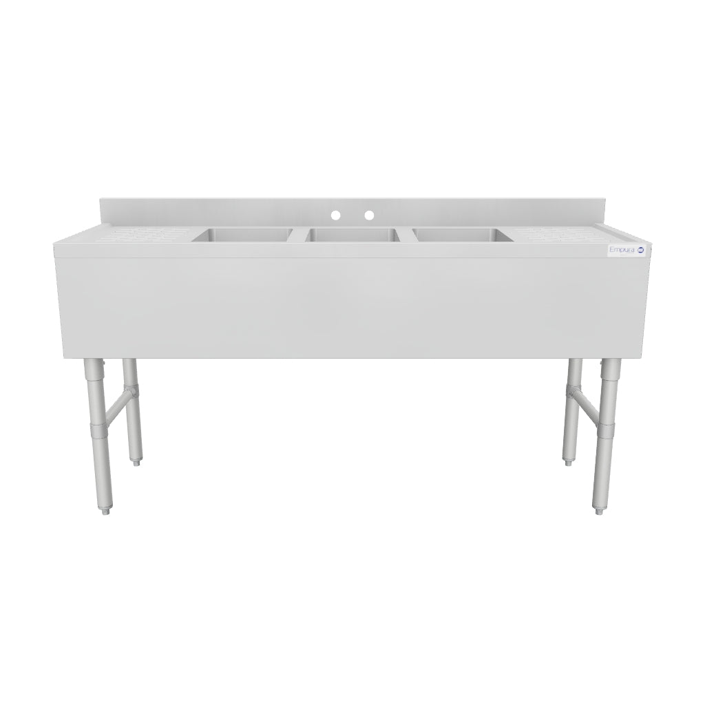 Empura Stainless EB3B101410LR Underbar Sink 3D View