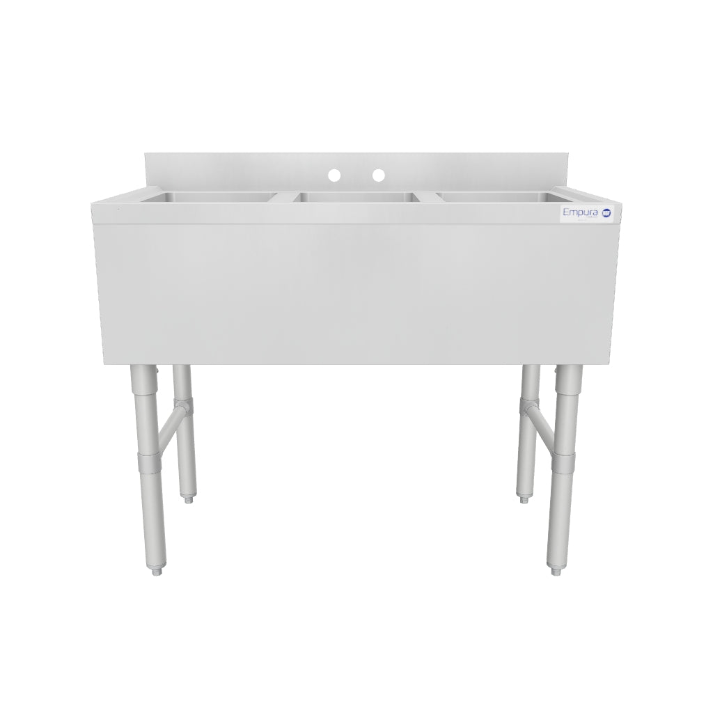 Empura Stainless EB3B101410 Underbar Sink 3D View