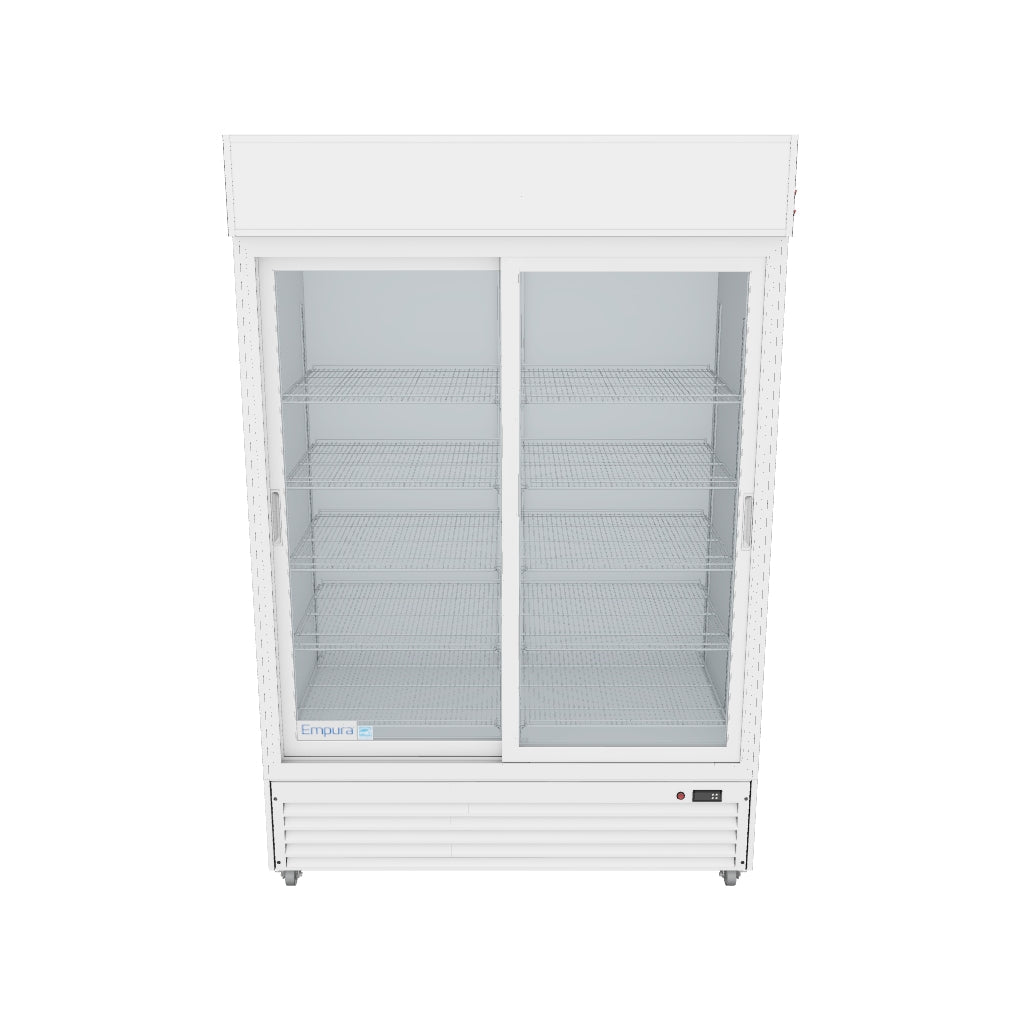 ESM 50W White Sliding Glass 2 Door Merchandiser Refrigerator 3D View