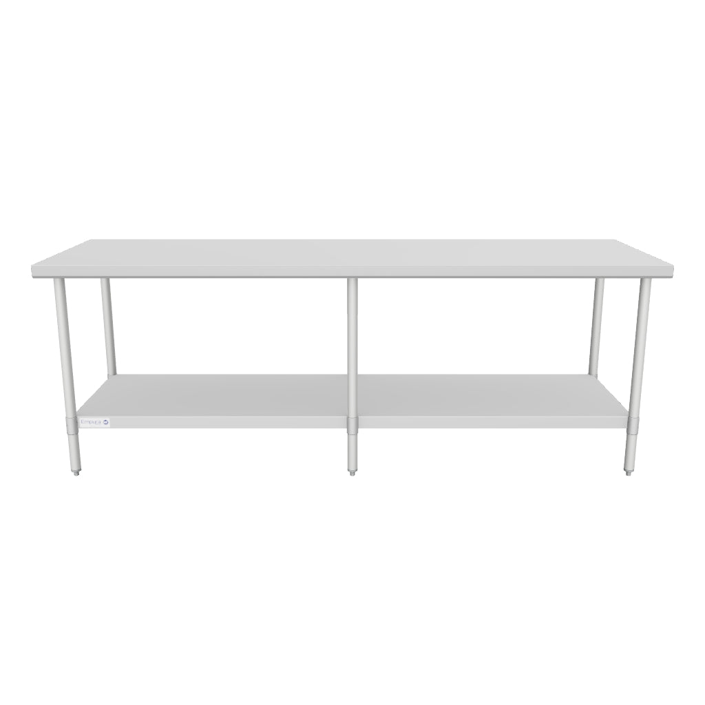 Empura Stainless EWT3096 Work Table 96"W X 30"D X 35"H Economy Duty