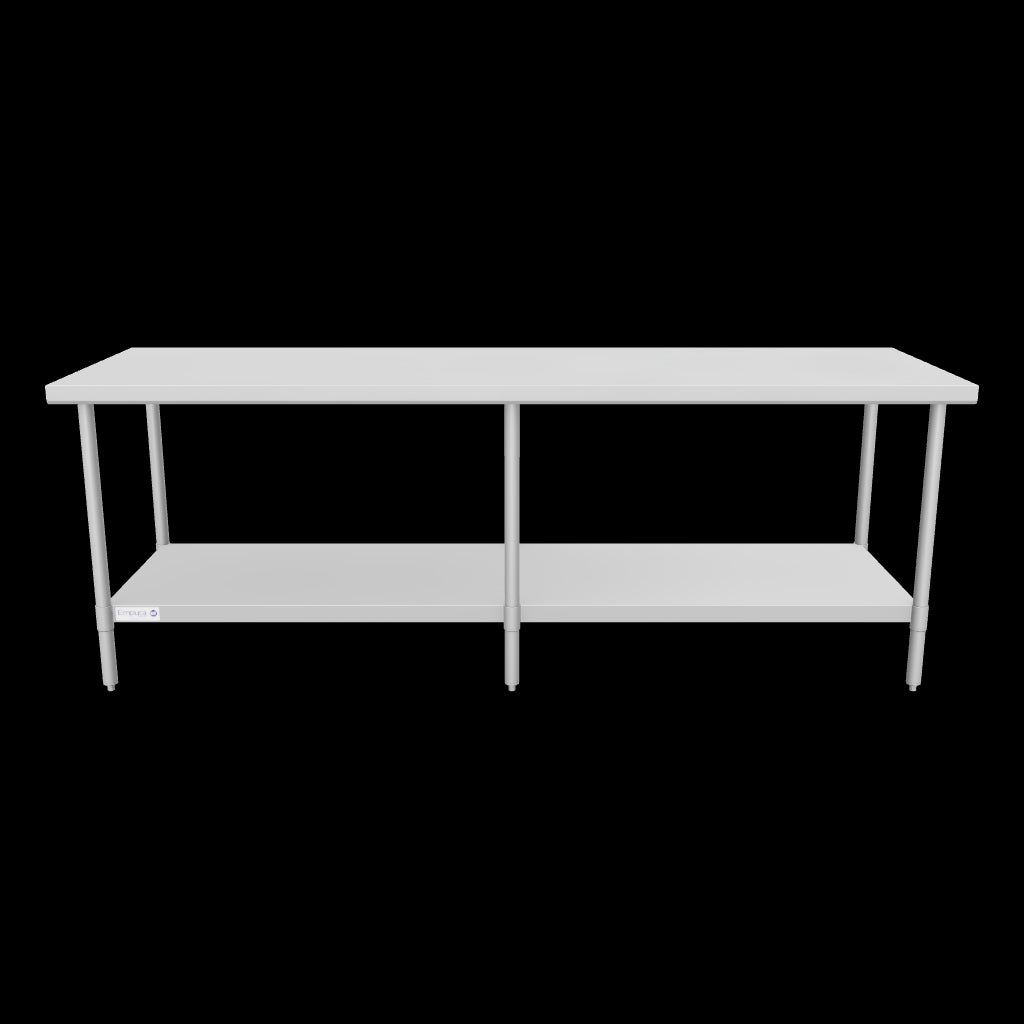 Empura Stainless SWT3096 Work Table 96"W X 30"D X 35"H Super Duty