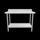 Empura Stainless SWT4B2448 Work Table 48"W X 24"D X 35"H Super Duty 4 Inch Backsplash