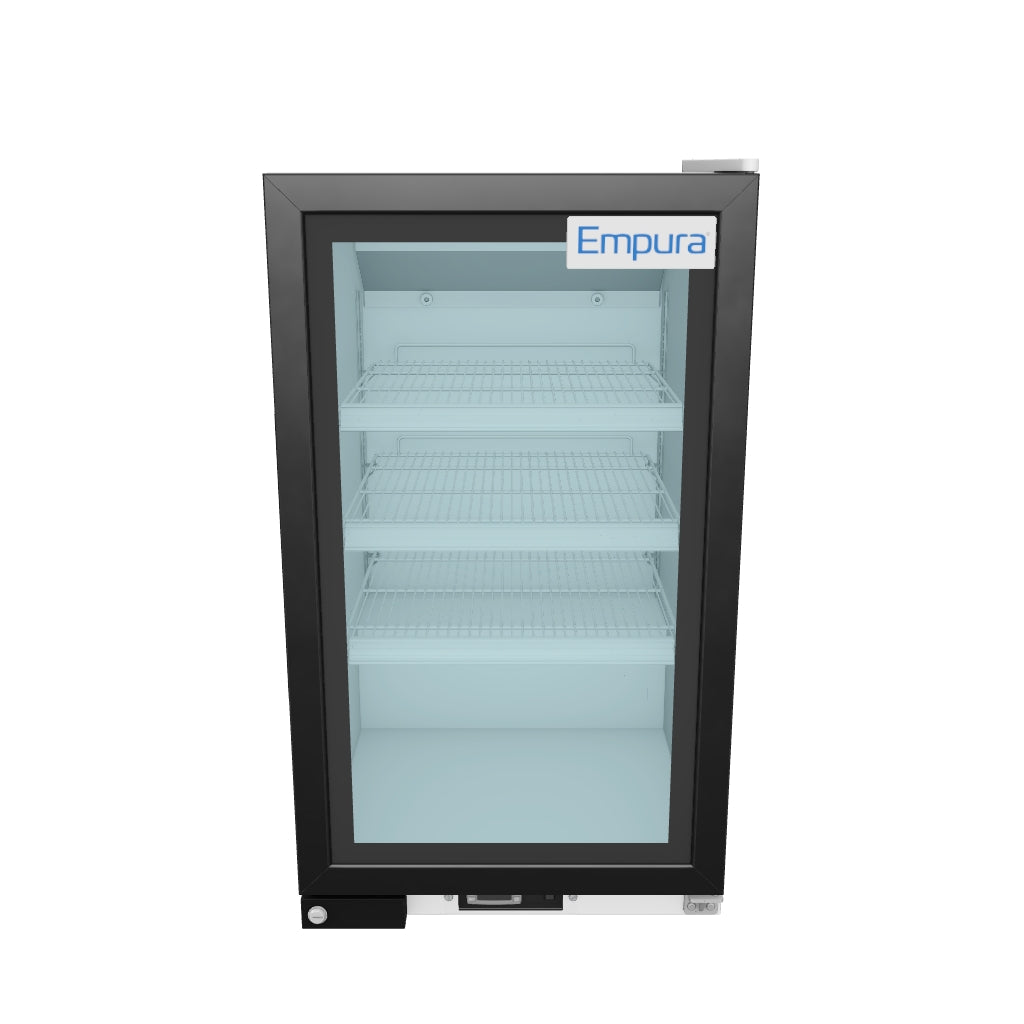 Empura 26" White Swing Glass Door Countertop Merchandiser Refrigerator with ClearKeeper™ Glass, 7 Cu. Ft., LED Lighting, Automatic Defrost